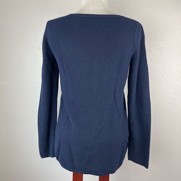 Talbots Navy Blue Long Sleeve Sweater Size S EUC - Picture 5 of 6